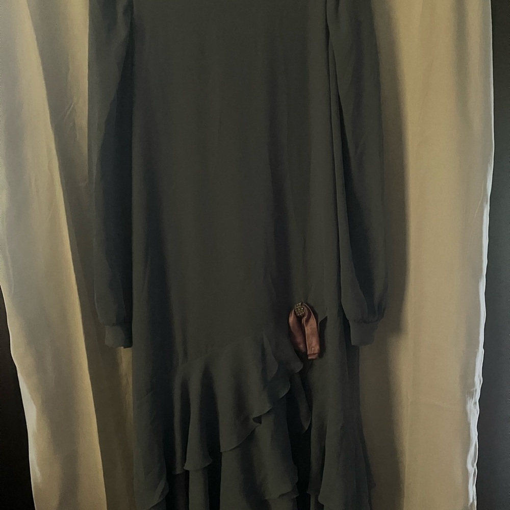 Elegant Gray Ruffle Dress1920s style size 1/ vintage dress